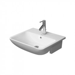 DURAVIT ME by Starck 55 x 45,5 cm nábytkové polozápustné umývadlo, biele s úpravou WonderGliss 03785500001