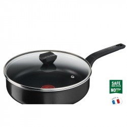 Tefal Simply Clean Red hlboká panvica + pokrievka 24 cm B5673253