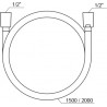 Ravak sprchová hadica 150 cm, lesklý chróm X07P338
