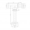 OMNIRES CGS umývadlový sifón 5/4"-330mm, leštený vzhľad zlata A186GL