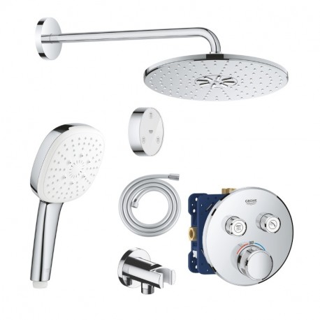 GROHE SmartControl sprchový systém s hlavovou sprchou 2jet a batériou, ručná sprcha 2jet ,hadica, drržiak, chróm, 457898