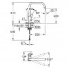 GROHE Eurosmart páková drezová batéria, chróm 30567000