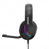 Marvo H8618, slúchadlá s mikrofónom, drôtováčierna, 2.0, podsvietené, USB