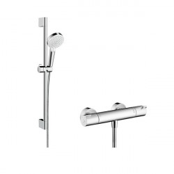 Hansgrohe Crometta sprchový set Vario s termostatom Ecostat 1001 CL, 2 prúdy, biela/chróm 27812400