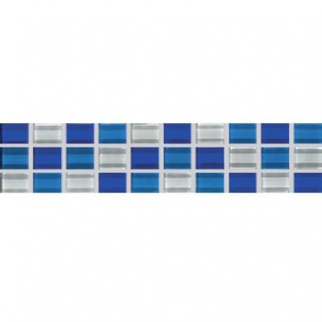 VILLEROY & BOCH ENJOY bordúra mozaika 7,5 x 25 cm sklenená lesklá modrá, 1050KL61