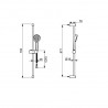 Hansa Basic set sprchovej hlavice, tyče a hadice, chróm 55780113