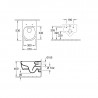 Villeroy & Boch set WC misa AVENTO s DirectFlush, sedátko SoftClose, predstenový modul WC SANIT Ineo Plus, tlačítko čierne