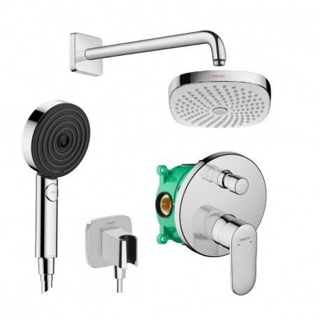 Hansgrohe VERNIS Blend sprchový systém s hlavovou a ručnou sprchou PULSIFY 3jet EcoSmart, chróm, 71466000SET1OSPR