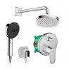 Hansgrohe VERNIS Blend sprchový systém s hlavovou a ručnou sprchou PULSIFY 3jet EcoSmart, chróm, 71466000SET1OSPR
