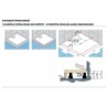 RONAL ARELIA SET 4v1 sprchový kút D20SE2 100 x 100cm, 4-uhol + vanička Livada + nohy + sifón D20SE2100SETRO