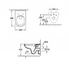 Villeroy & Boch predstenový modul ViConnect Pro S + WC misa O.NOVO DirectFlush, sedátko SoftClose, tlačítko čierne sklo