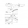 Grohe Bau Ceramic závesné umývadlo 60, s prepadom, alpská biela, 39421000