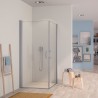 HÜPPE MyFlexPT krídlové dvere 100 cm strieborná lesklá, číre sklo s AntiPlaque, 131104092322 - ROZBALENÝ TOVAR