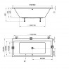 RAVAK Formy 01 Slim 180 x 80 cm biela C881300000