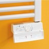 ZEHNDER Virando Electric elektrický radiátor 1276 x 500 mm s vykurovacou tyčou 750W RAL9016 biela, ABE-120-050/TF