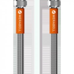 Merabell hadica na pripojenie vody toaletná MERABELL EN10380 Aqua Profi G3/8"- G3/8" - 350 mm s ochranným opláštením