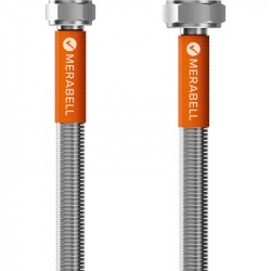 Merabell hadica na pripojenie vody toaletná MERABELL EN10380 Aqua Profi G3/8"- G1/2" - 350 mm s ochranným opláštením
