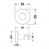 DURAVIT držiak sprchy, čierna matná, UV0620007046 DURAVIT držiak sprchy, čierna matná, UV0620007046