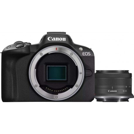 CANON EOS R50 + RF-S 18-45 mm f/4.5-6.3 IS STM, čierny