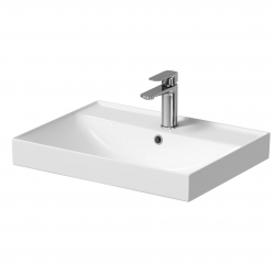 MYBATH ARK umývadlo 60 x 45 cm, s prepadom, s otvorom na batériu, biela, 460263