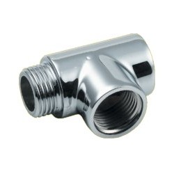 Radiatorový kúpeľnový T-kus chrom