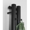 SAPHO PILON radiátor 122x1800mm, so 2 háčikmi, čierna matná IZ124T