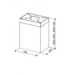 FABER 112.0516.430 komín DG k odsávču THEA ISOLA