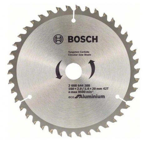 BOSCH 160x2,0x20/16 42z EcoAluminium kotúč pílový BOSCH 160x2,0x20/16 42z EcoAluminium kotúč pílový