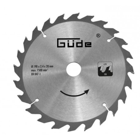 GUDE 190x2,4x20 24Z kotúč pílový GUDE 190x2,4x20 24Z kotúč pílový