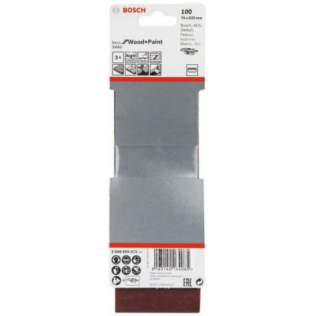 BOSCH 75x533 100z pás brúsny BOSCH 75x533 100z pás brúsny