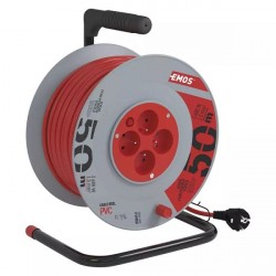 EMOS bubon káblový 4Z/50m PVC / 230 V / 3x1,5 mm2,s pohyblivým stredom