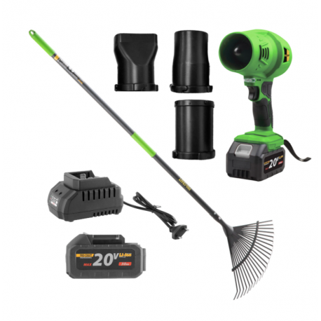 PROCRAFT PB18 1x20V/3Ah fukár záhradný akku + hrable GLR22