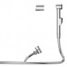 Umývadlová ručná sprcha, bidetová ručná sprcha, s nástenným držiakom a sprchovou hadicou, chróm EISl DX22