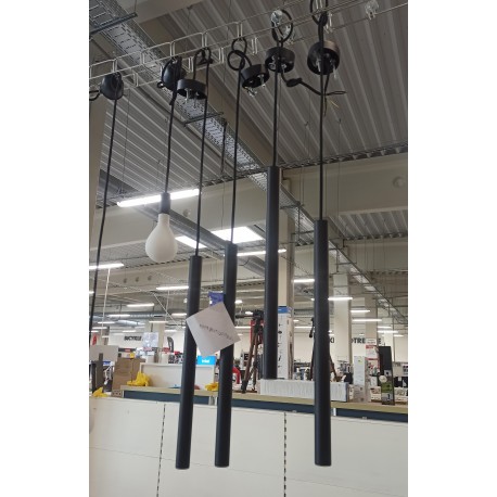 LONDON LIGHT stropné svietidlo TUBE, čierne - POUŽITÝ TOVAR