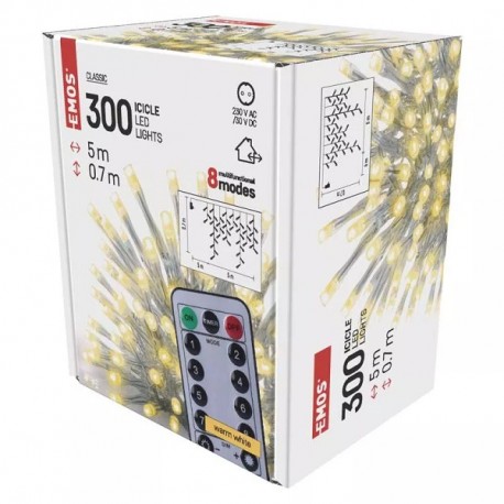 EMOS 300LED 5m, WW IP44 T MF R