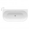 RAVAK FREEDOM W voľne stojaca vaňa ku stene 166 x 80 biela, krytka odtoku chróm, XC00100024