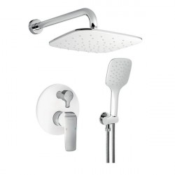 NOVASERVIS Nobless Tina sprchova sada pod omietku, biela/chróm, SADA38050R,1