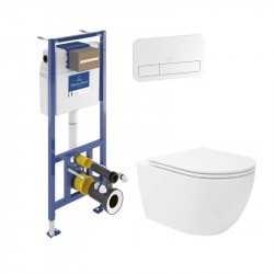 Kompletný WC set s podomietkovou konštrukciou a závesným WC Dee, 92099600WS01