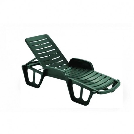 Lehátko plastové LETINO FISSO zelené,pre domáce použitie