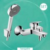 Hansgrohe Logis set pre vaňu - vaňová batéria + vaňový set Activera Select S 2 prúdy, držiak, hadica, chróm