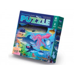 Crocodile Greek Puzzle holografické Žralok 60ks