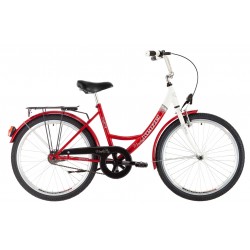 Mestský bicykel KENZEL MONIKA Ceremony 1spd biela / ferrari / sivá 24" 2026