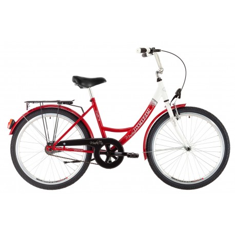 Mestský bicykel KENZEL MONIKA Ceremony 1spd biela / ferrari / sivá 24" 2026