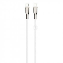 Fixed FIXDB-CC2-WH USB-C/USB-C a podporou PD, USB 2.0 100W pletený, 2m, biely