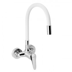 Novaservis Titania Iris New drezová batéria s flexibilným ramenom, rozteč 100mm, biela/chróm 94484,0B