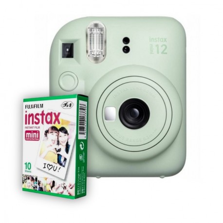 SET Fujifilm Instax Mini 12 GREEN/ZELENÝ + film INSTAX MINI GLOSSY (10/PK)