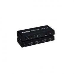 PremiumCord HDMI switch 3:1 kovový, diaľkové ovládanie