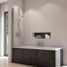 SANSWISS SOLINO vaňová zástena 75cm 1-krídlová aluchróm číre sklo, SOLB107505007
