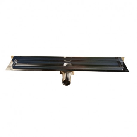 ACO sprchový žľab LV100 s vertikálnou prírubou celonerezový 64 x 985 mm, 445843